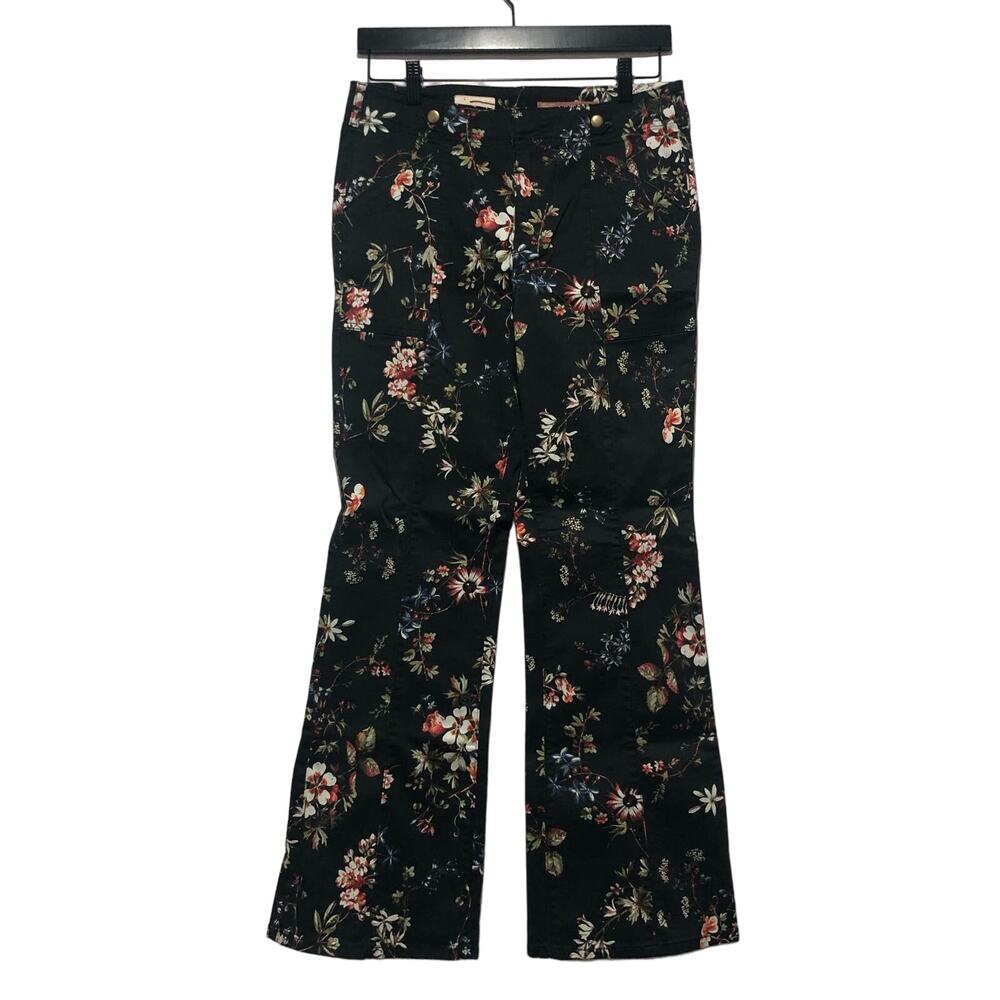 NWT Anthropologie X Pilcro The Demilune Boot Utility Pants Multicolor Size 28